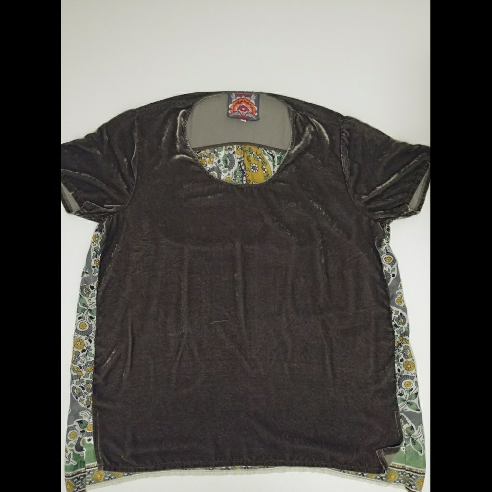 Johnny Was Expression Velvet Scarf Back Med Blouse